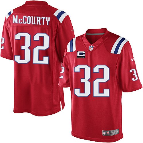 Youth Elite Devin McCourty C Patch Nike Jersey Red Alternate - #32 NFL New England Patriots